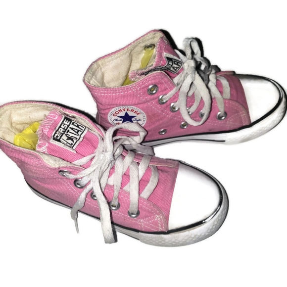 pink hi top converse